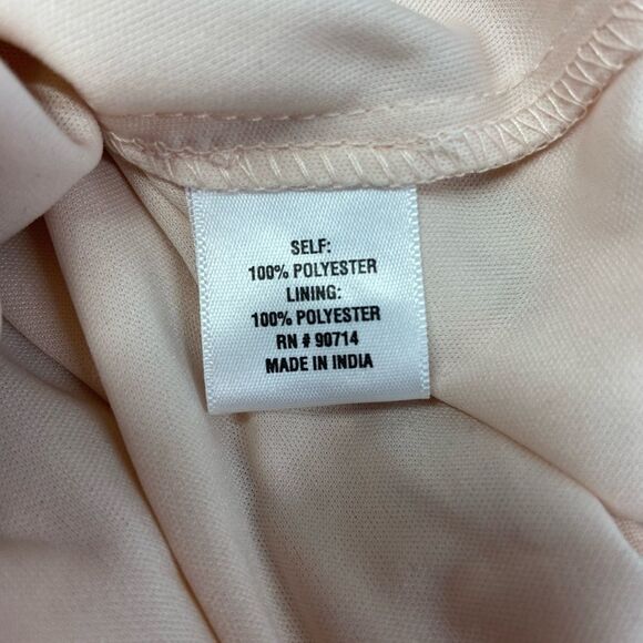 Everlily High Neck Sleeveless Blush Floral Chiffon Tiered Ruffle Dress Size XXL - Picture 11 of 12